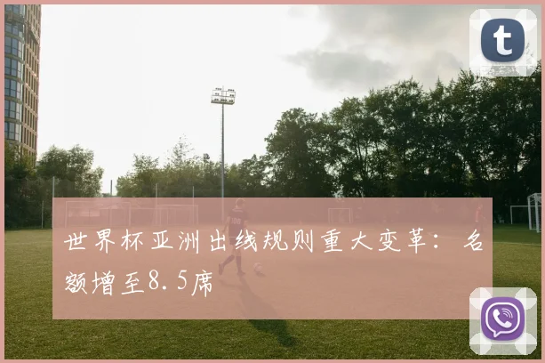 世界杯亚洲出线规则重大变革：名额增至8.5席